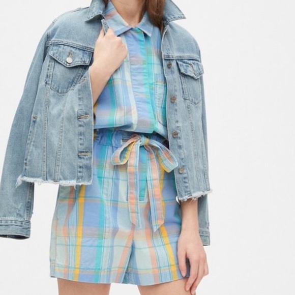 GAP Plaid Cotton Romper – Size 4 - Picture 3 of 7
